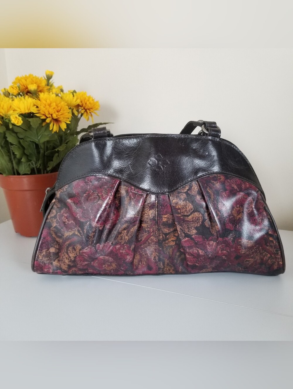 Patricia Nash Marcellara Oval Floral Brocade Shoulder Bag